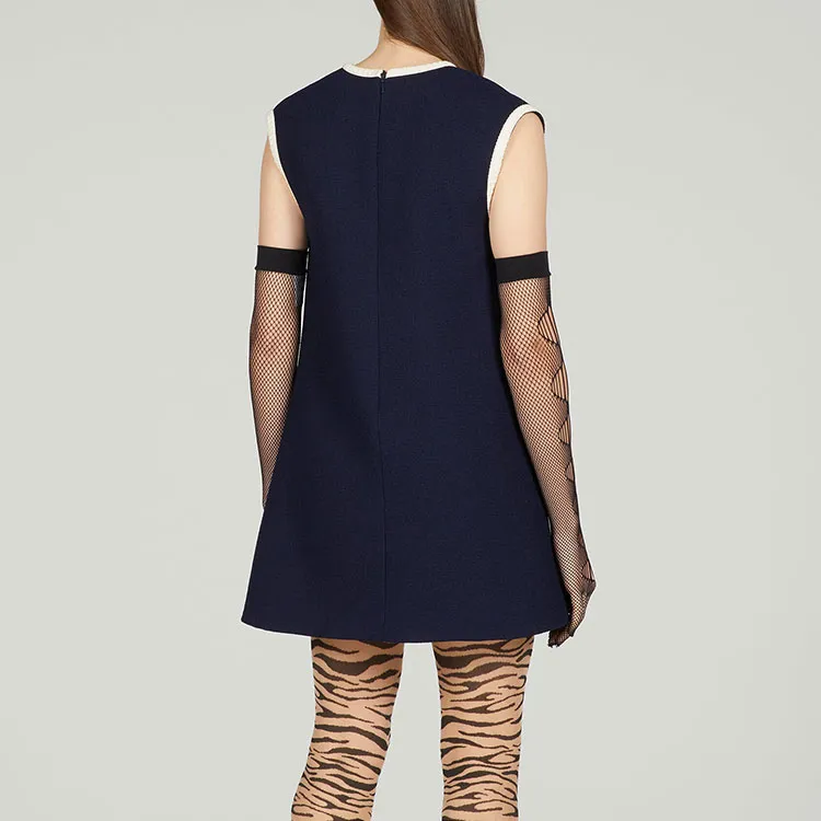 GUCCI Sleeveless Dress Women's Dark Blue-2
