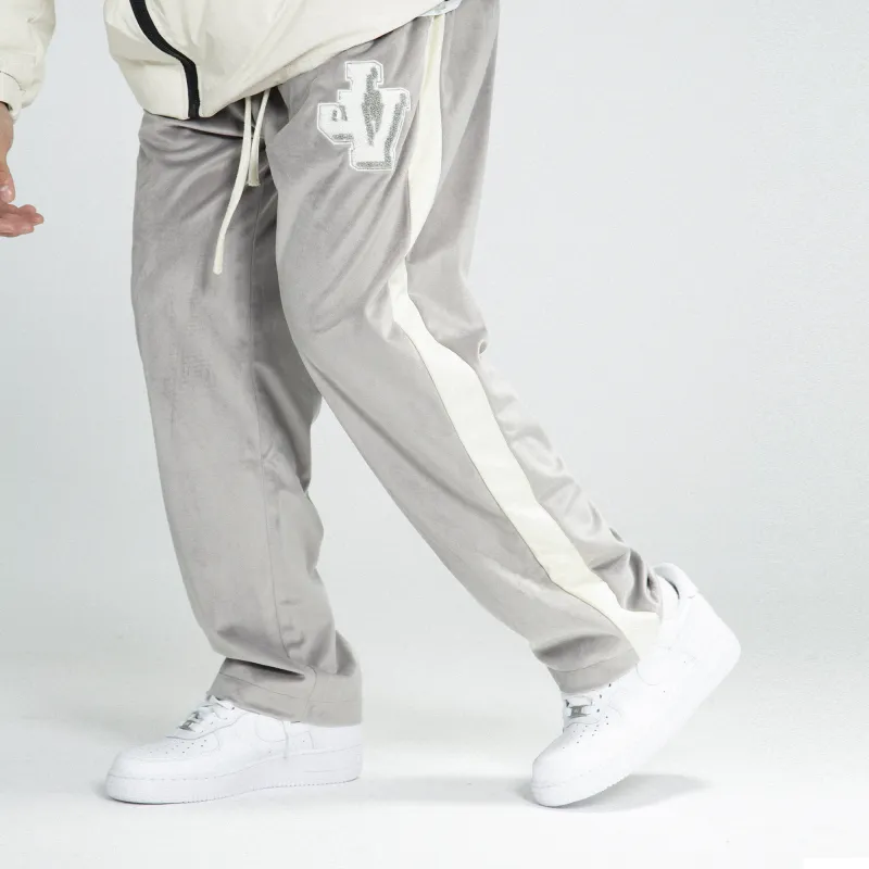 JUST VIBE Straight Casual Pants Unisex Gray-3