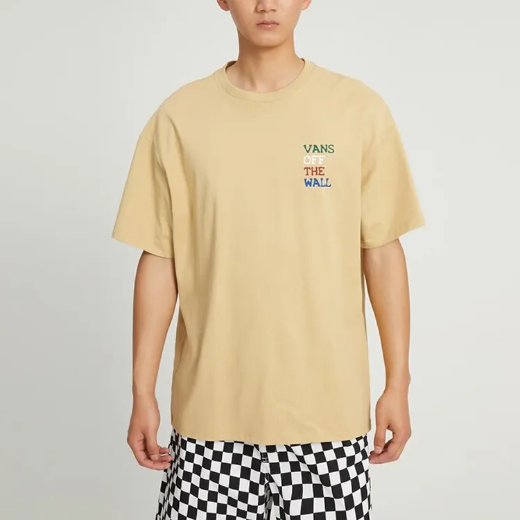 Vans Drop Shoulder Sleeve T Shirt Men's Khaki-2