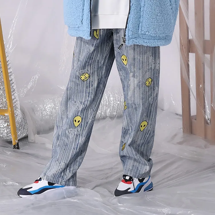 XXGOGO Straight Jeans Unisex Denim Blue-2