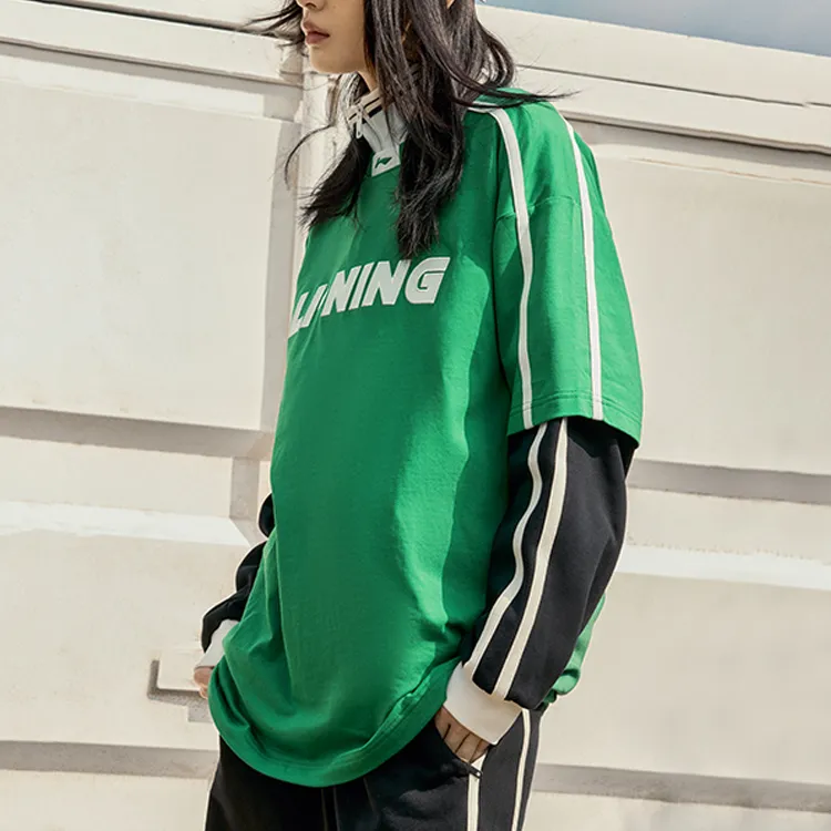 LiNing Sports Life Collection T Shirt Unisex Cool Pine Green-2