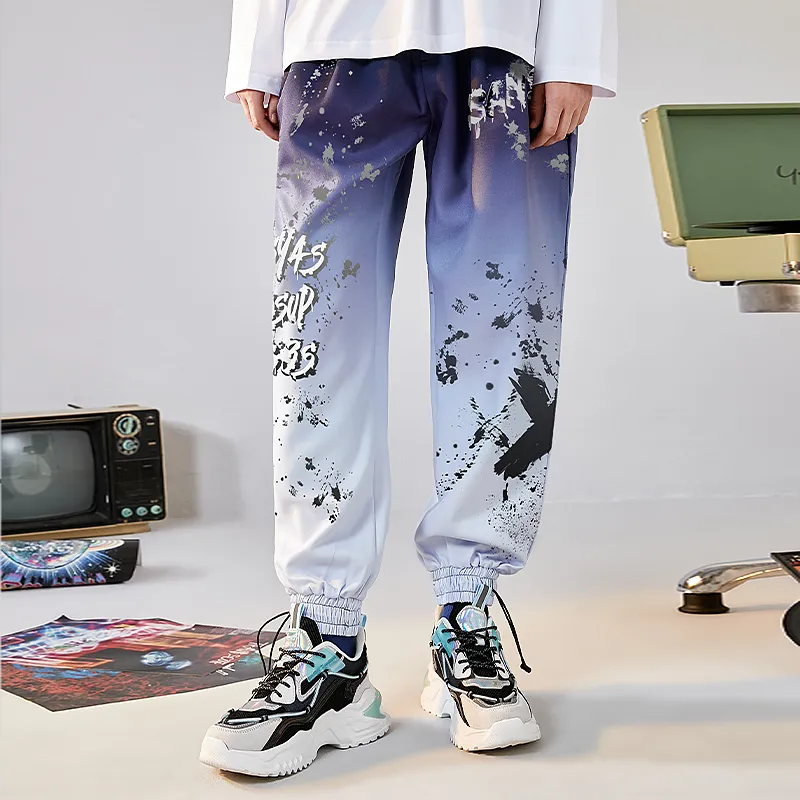 SANSYAS Casual Pants Unisex Gradient Blue-2