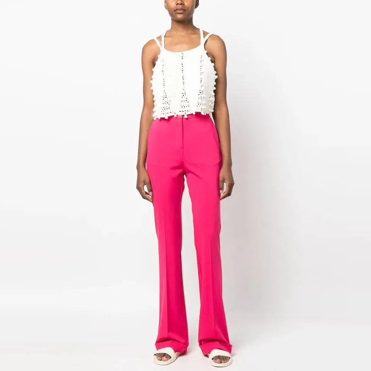 PINKO Pressed crease High waist Trousers-1