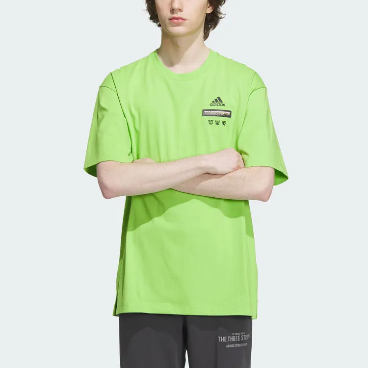 Adidas T Shirt Men's Semi Neon Green-3