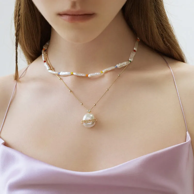 Lost In Echo Pearl Necklaces Women's-1