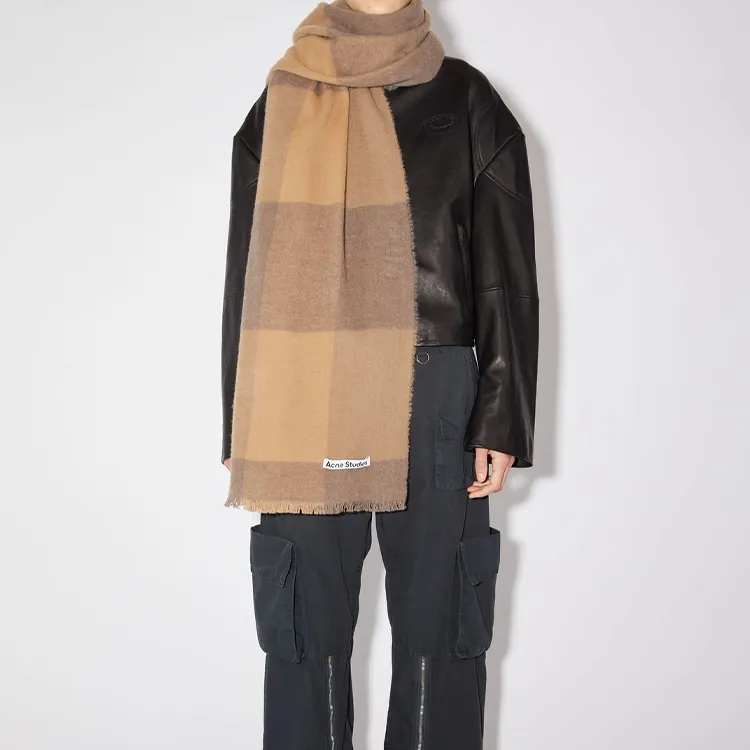 Acne Studios Knit Scarves Women's Brown-1