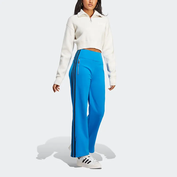 Adidas Originals Blue Version Collection Knitted Sports Pants Women's Blue-1