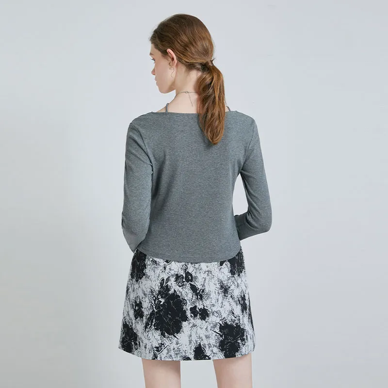 FOREVER 21 Crop Tops Women's Gray-2