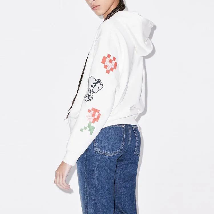 KENZO Pixel Hoodie 'Off White'-4