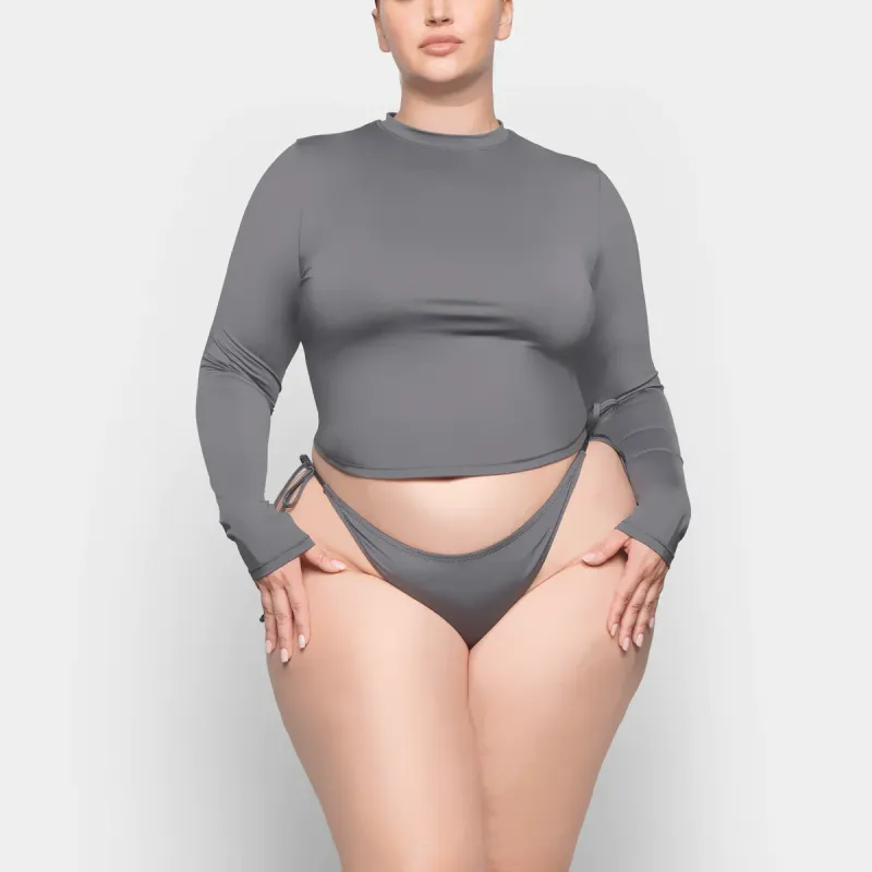 Skims Swim Long Sleeve Shirt Gunmetal-1