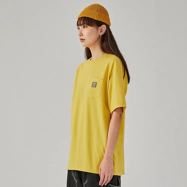Vision Street Wear Short Sleeved T Shirts Unisex Yellow-4