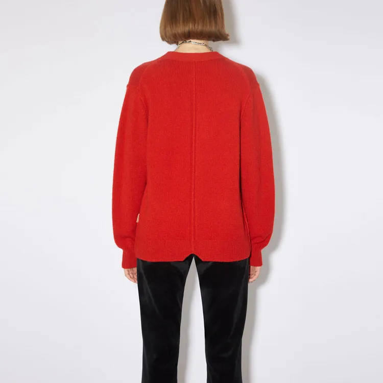 Acne Studios Wool Cashmere Cardigan Cardinal Red-2