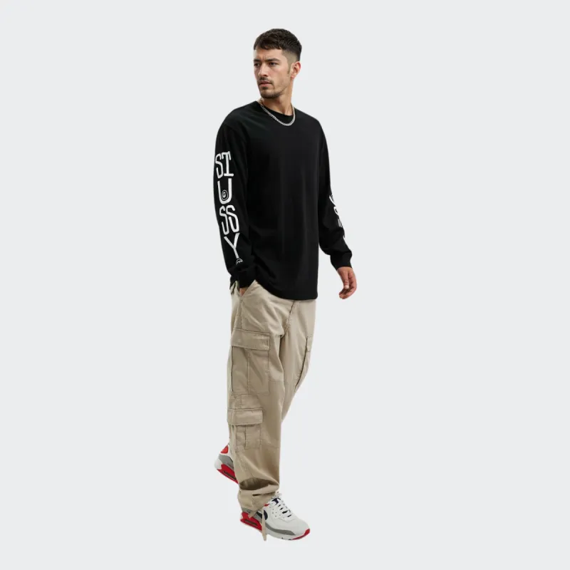 Stussy Classic Stack Pigment Dyed Long Sleeve Tee-3