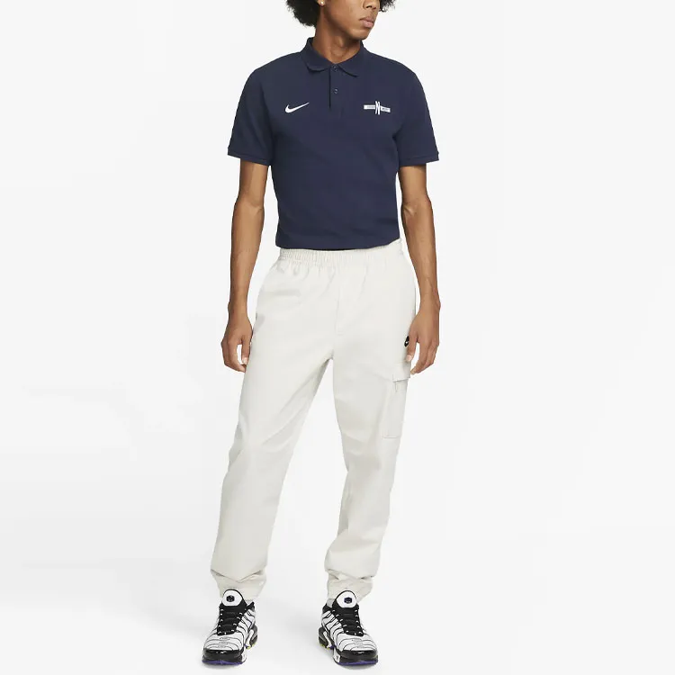 Nike Polo Shirts Men Navy Blue-2