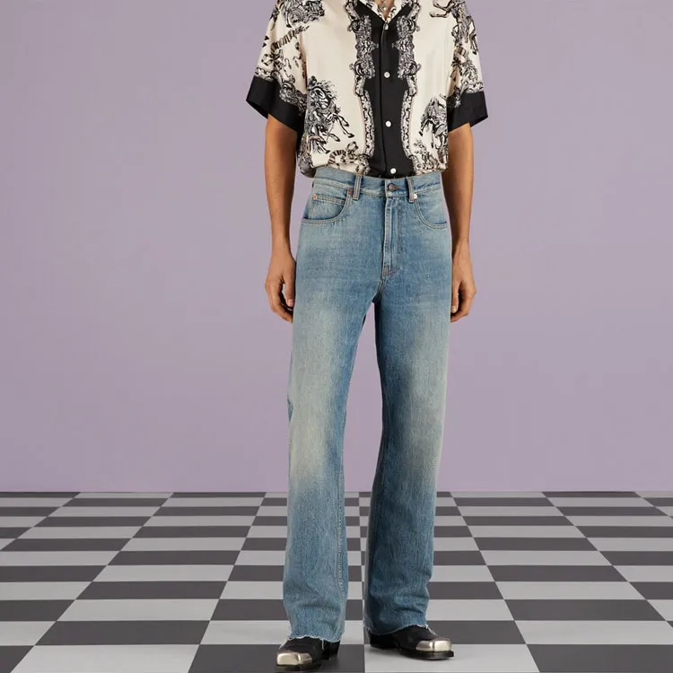GUCCI Baggy Stonewashed Denim Pant-3