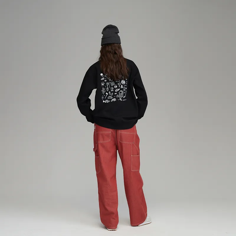 Prth Promethean Wide Leg Jeans Unisex Red-6