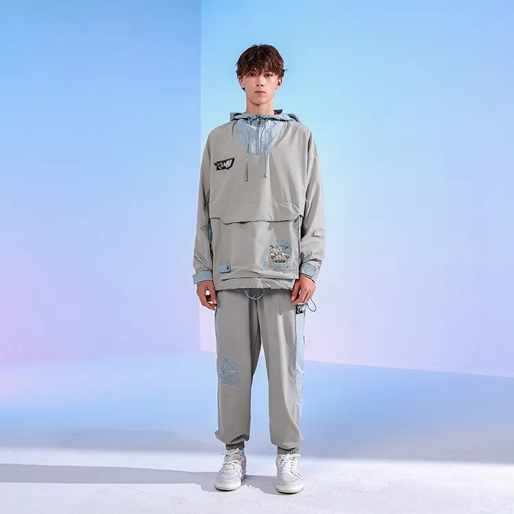 LAMLICKA Casual Pants Unisex Gray-3