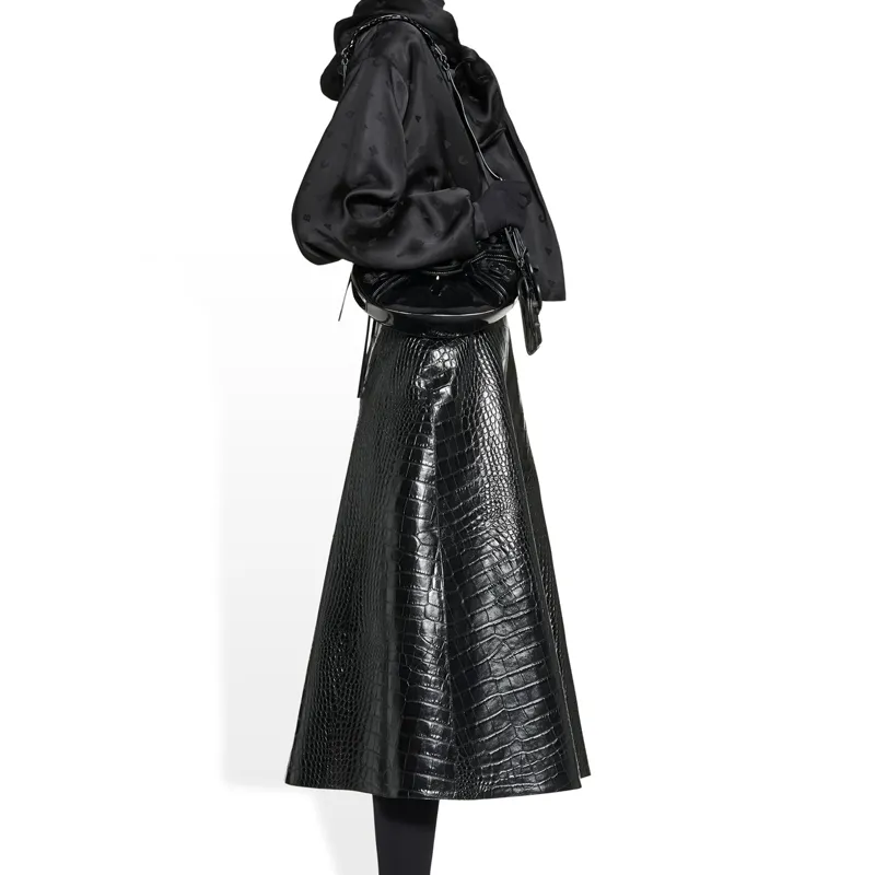 Balenciaga Le Cagole Xs Shoulder Bag In Patent Fabric Black-7