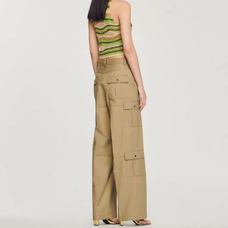 Sandro Casual Pants Women's Khaki-2