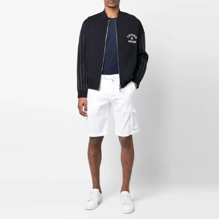 EMPORIO ARMANI Logo Embroidered Jersey Sweatshirt-1