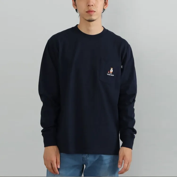 Beams T-Shirts Men Marine Blue-1