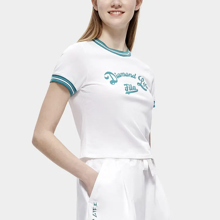 FILA FUSION BASEBALL Series T Shirts Women's Standard White-3