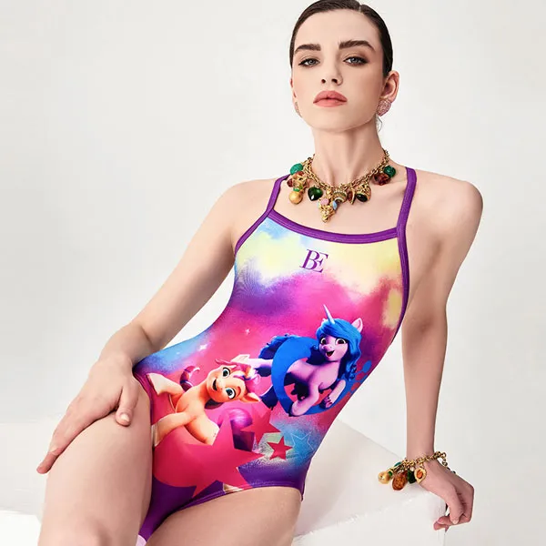 BALNEAIRE Pony Berry Co branded Model One Piece Swimsuits Women's Color Game-1