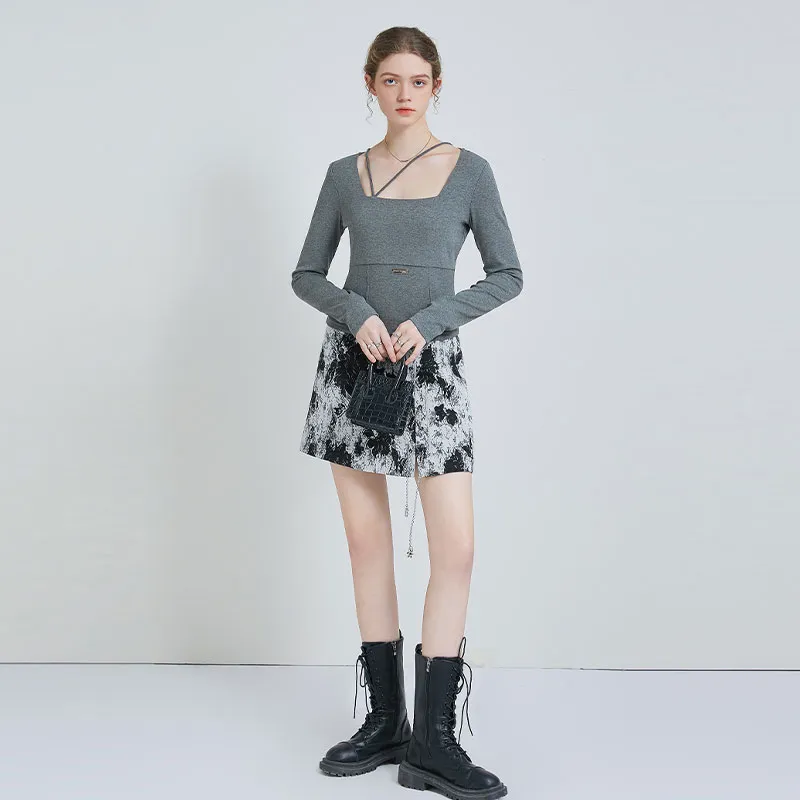 FOREVER 21 Crop Tops Women's Gray-1