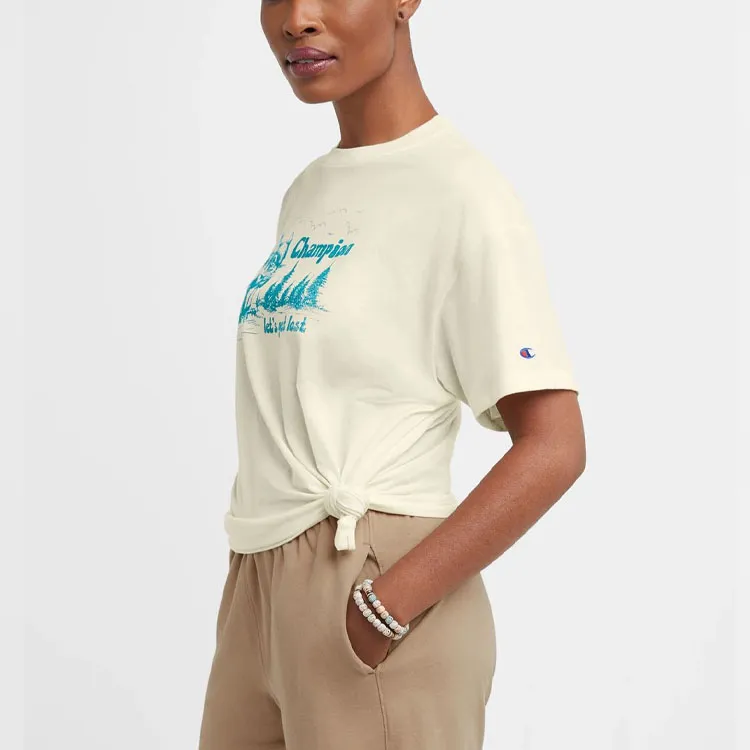Champion SS23 Spring Summer T-Shirts Women's White-3