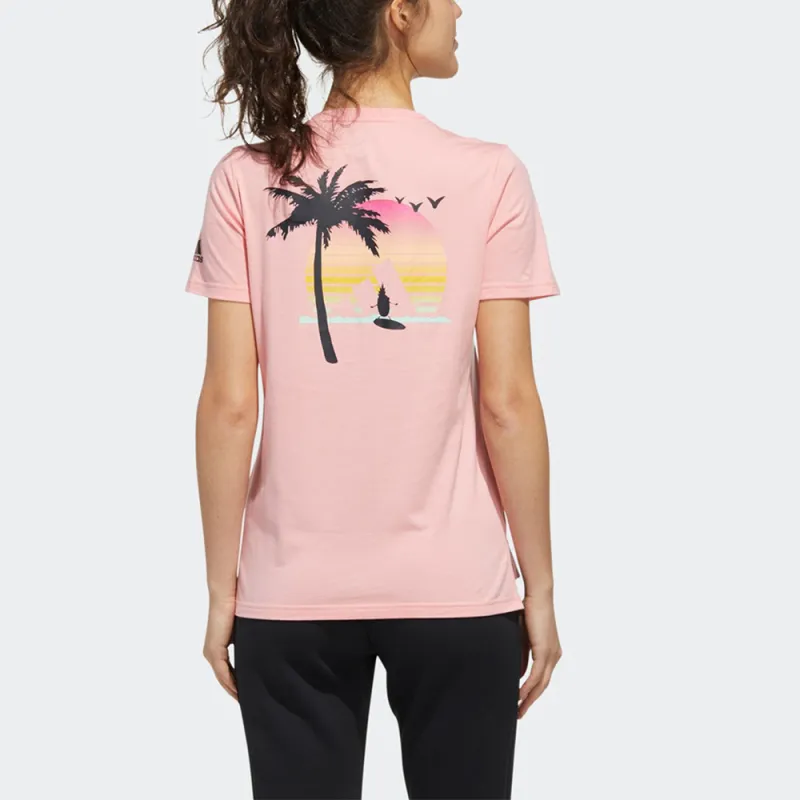 Adidas T Shirts Women's Pink-2