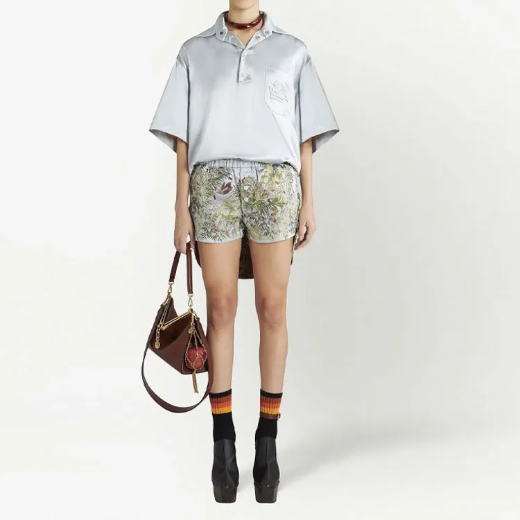 ETRO Embroidered Satin Shorts-2