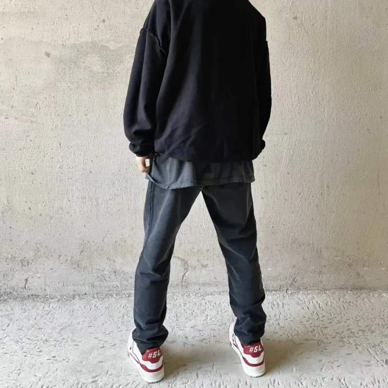 Askyurself Casual Pants Unisex Black-3