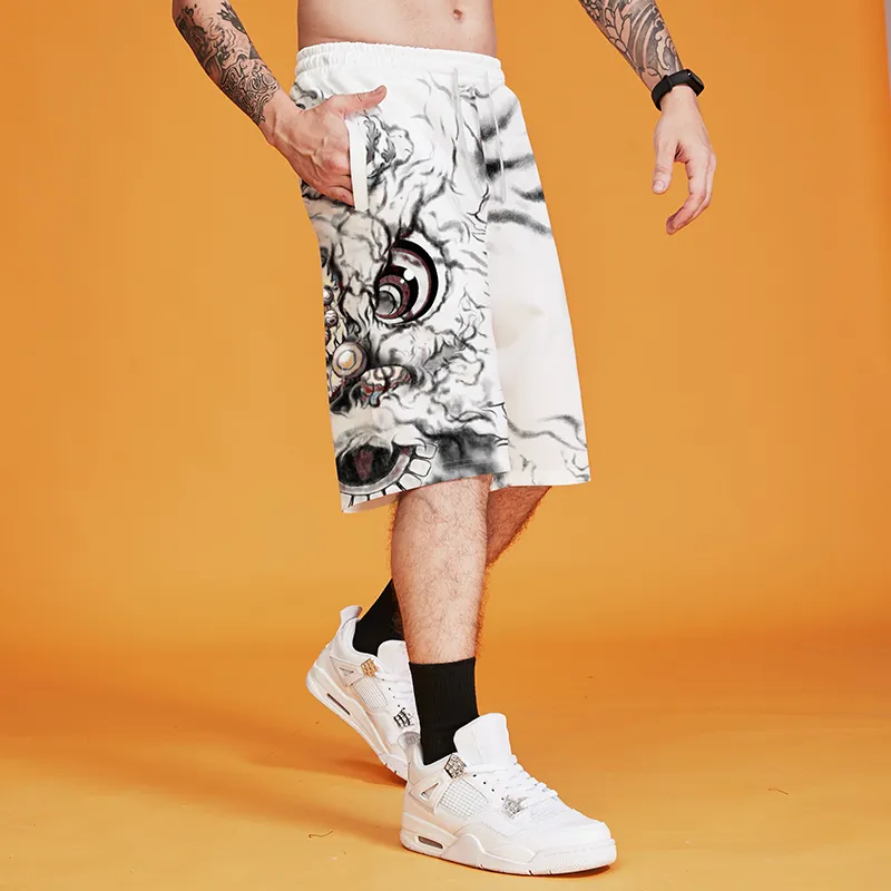 SANSYAS Casual Shorts Unisex White-4
