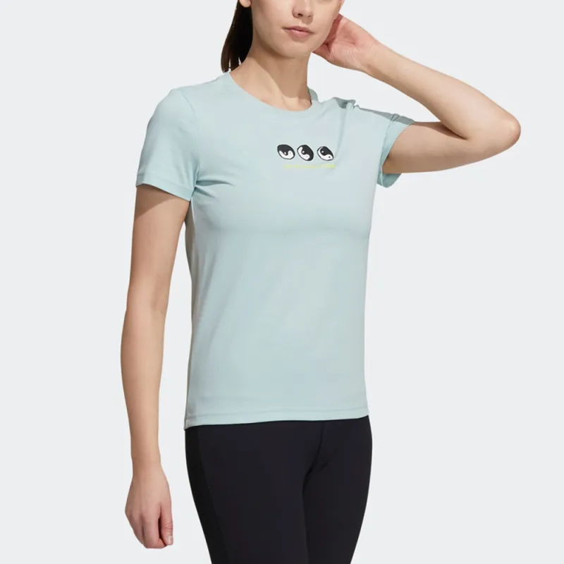 Adidas T Shirt Women's Light Green-2