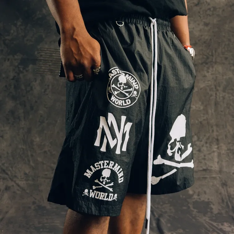 Mitchell & Ness x Mastermind Casual Shorts Men's Black-3