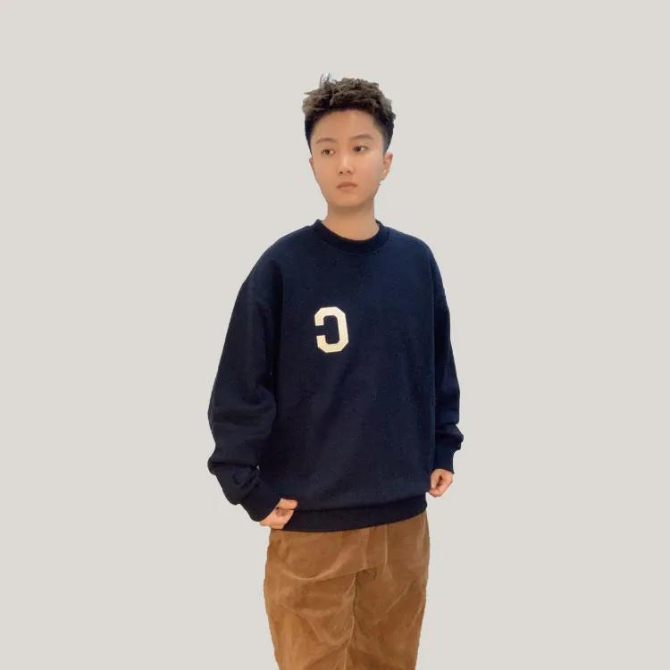 COVERNAT Sweatshirts Unisex Navy Blue-2