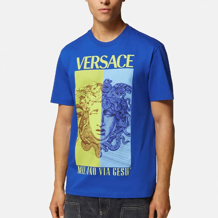 VERSACE SS23 Holiday T Shirts Men Blue-1