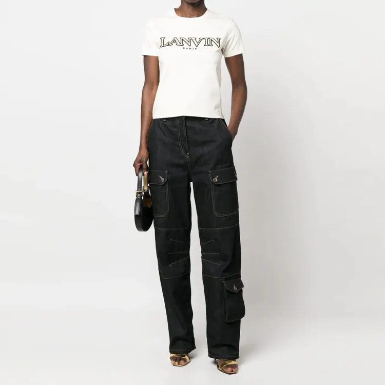 Lanvin Curb Regular Fit Tee 'Mastic'-1