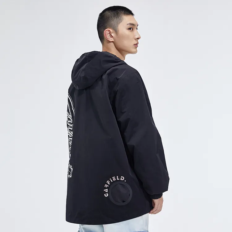 FUN X Garfield Trench Coat Unisex Black-5