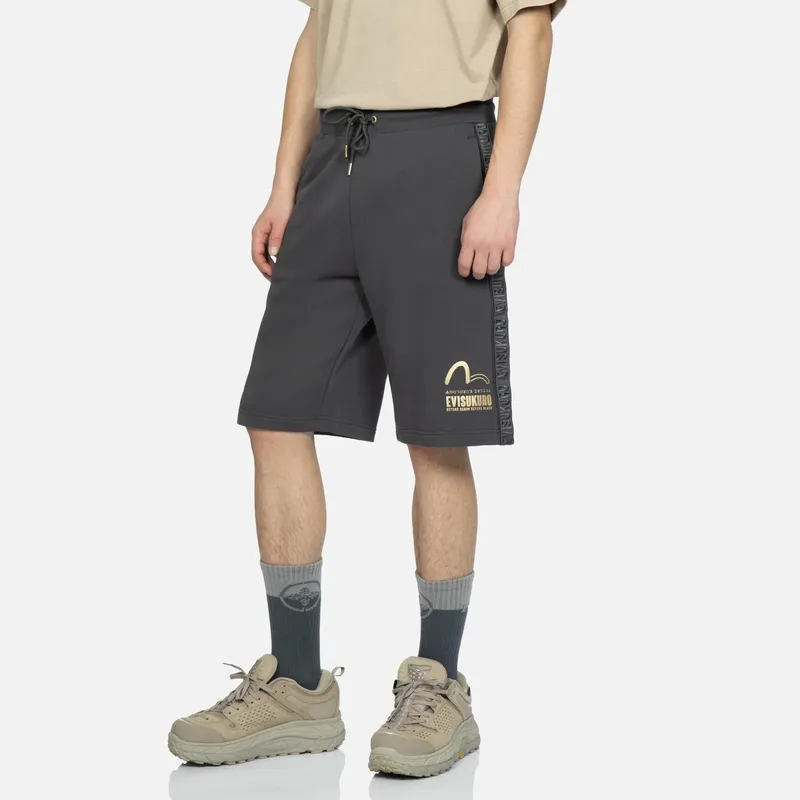 EVISU Sports Shorts Men Dark Gray-2
