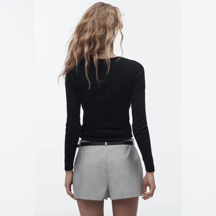 ZARA Casual Shorts Women's Light Gray-2