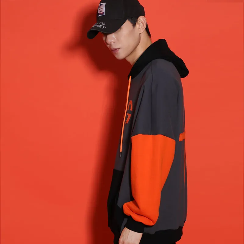 FireMonkey Hooded Loose Fit Sweatshirt Men's Dark Gray-3