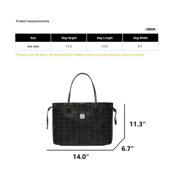 MCM Medium Reversible Liz Shopper In Visetos Shoulder Bag Black-5