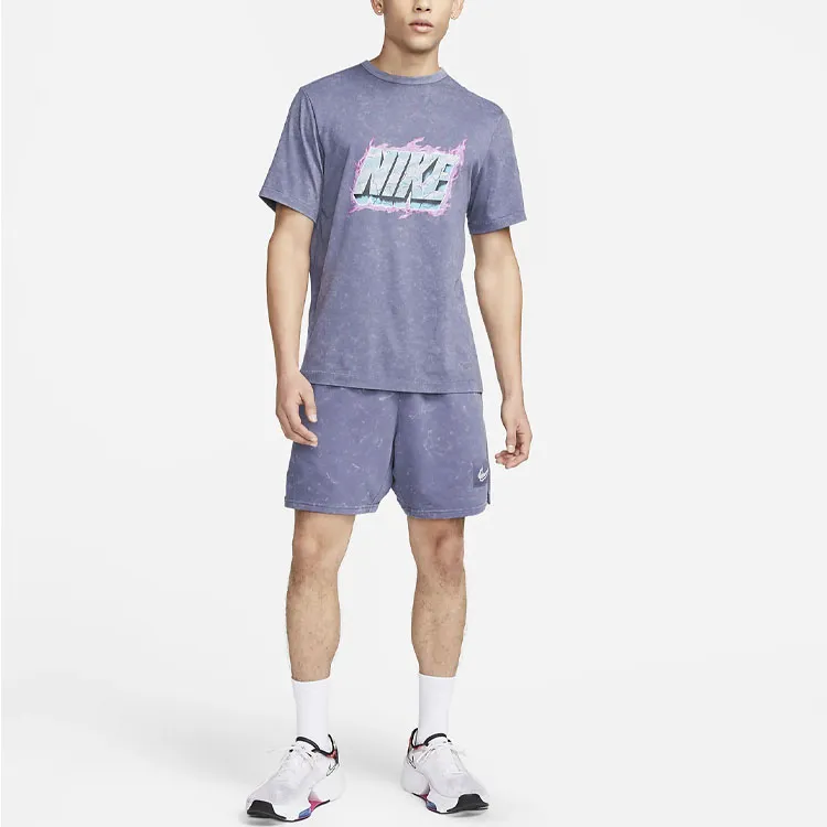 Nike T-Shirts Men Dark Violet-2