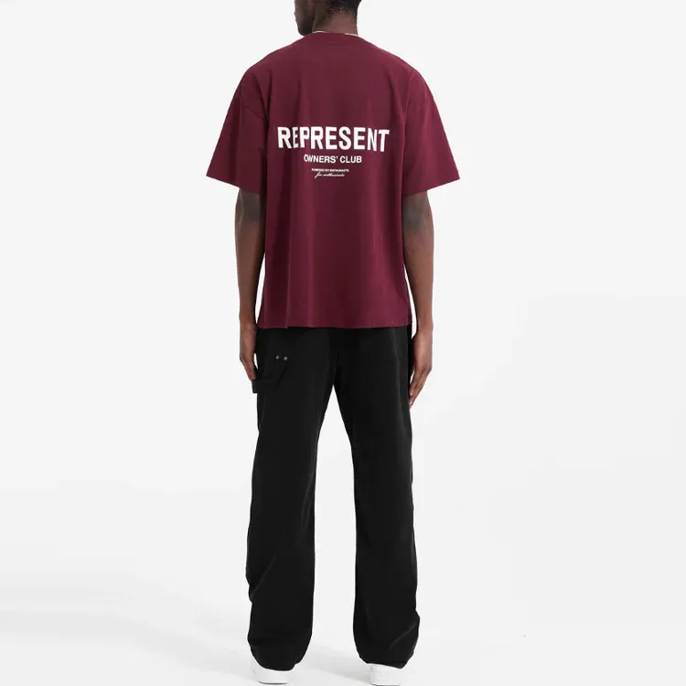 REPRESENT T Shirts Men Purple Brown-2