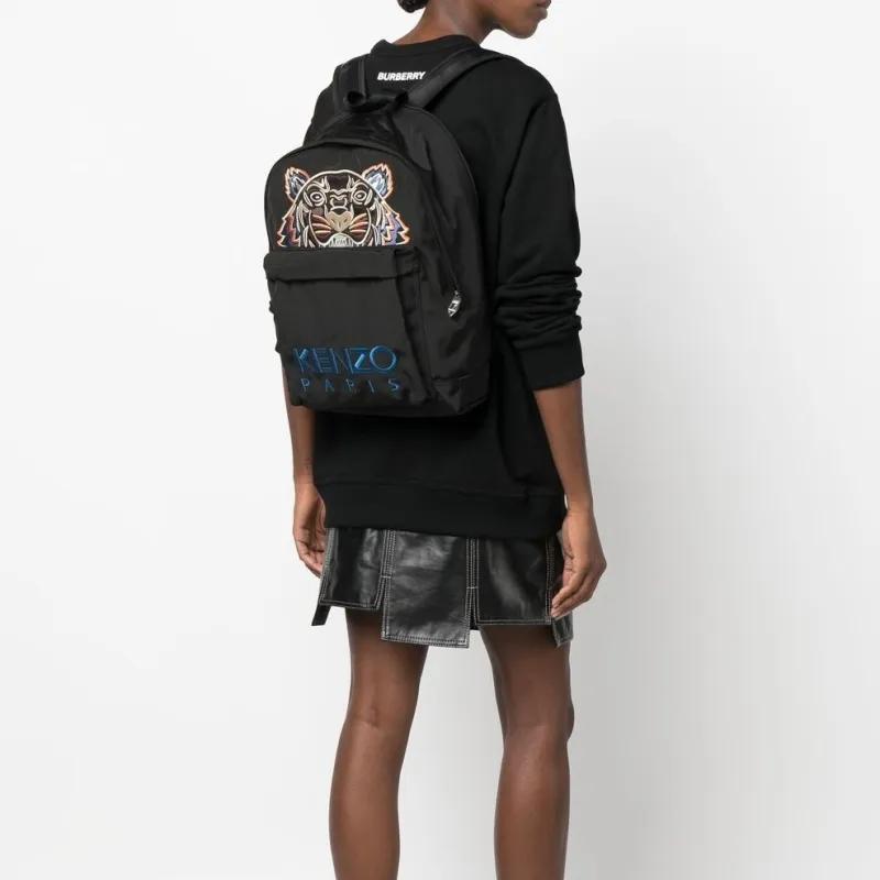 KENZO Polyester Backpack Large Size Unisex Black-5