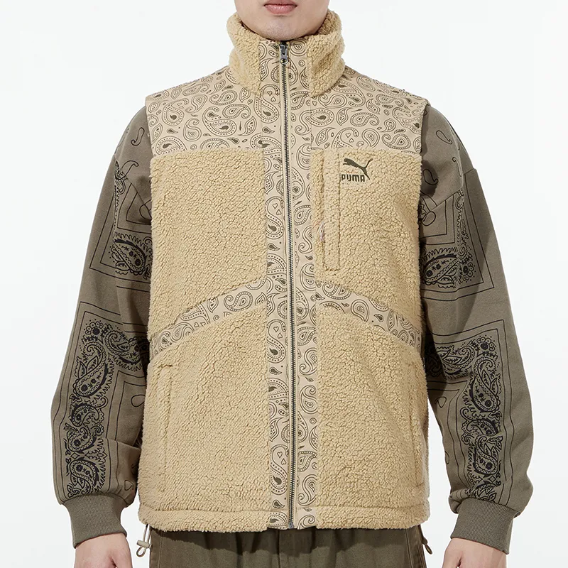 PUMA PAISLEY WOVEN Vests Men Khaki-2