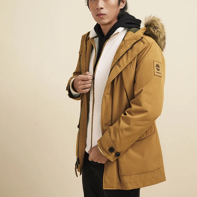 Timberland Parka Coats Men Wheat-7