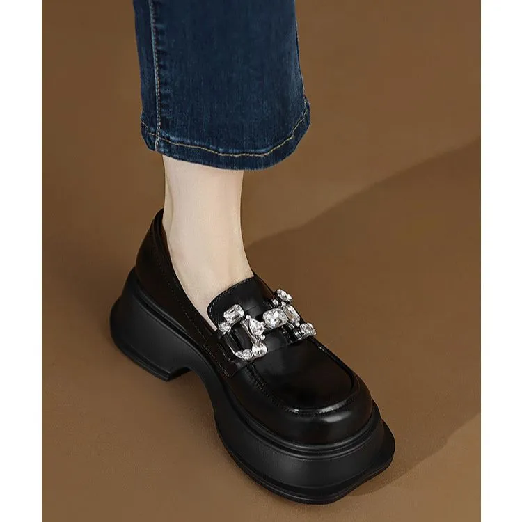 CAMEIDO Platform Shoes Women's Black-2