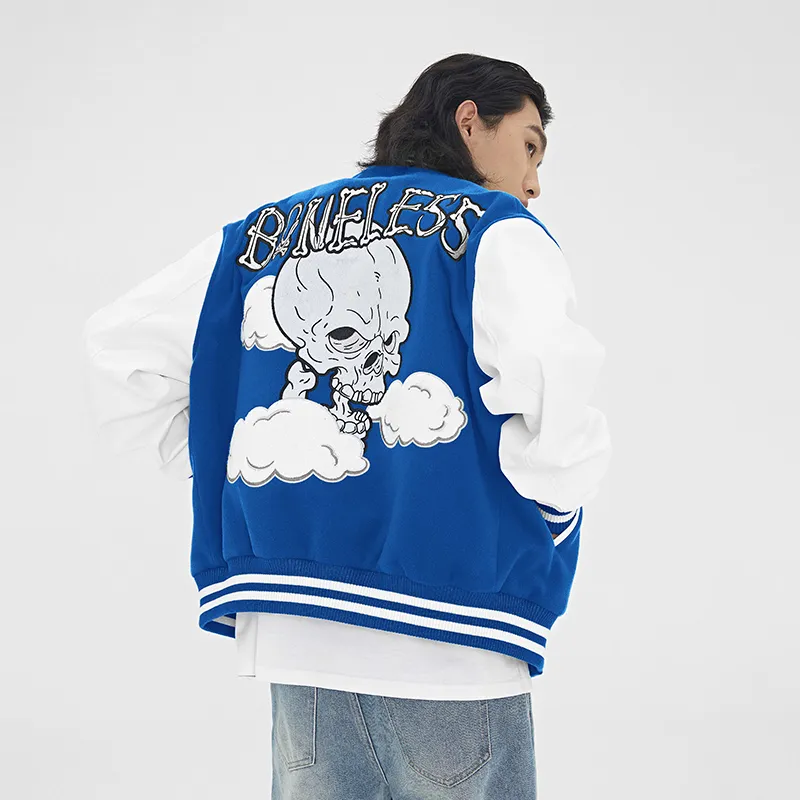 BONELESS Skeleton Pattern Unisex Baseball Jersey-5